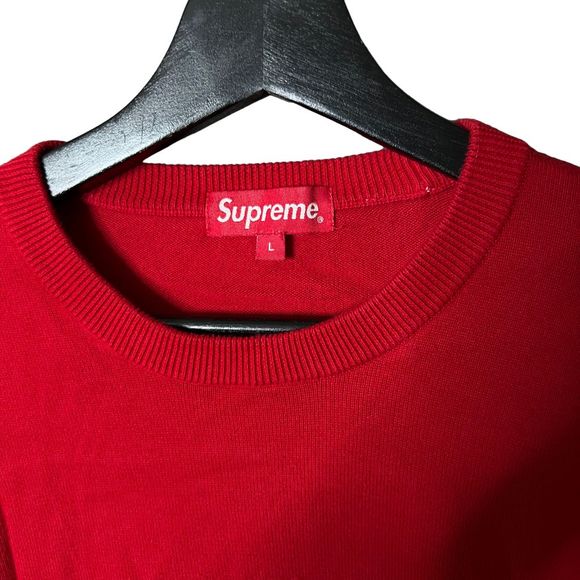 Supreme Knit Logo Stripe Crewneck Large - Picture 3 of 5